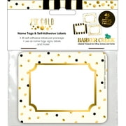 Barker Creek Name Badges \u0026 Self-Adhesive Labels, Gold, Multi-Design, Multi-Purpose Name Tags, Gift Tags, And More! 3.5 x 2.75, 45 per Pkg, Home, School and Office Supplies (1532)
